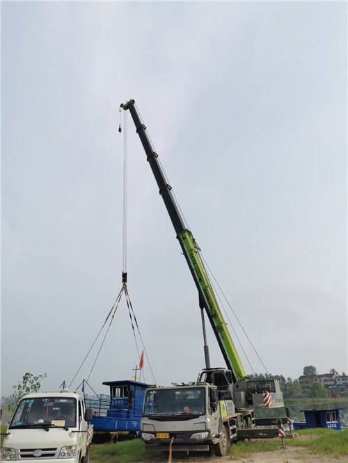 昌乐县桥梁建设吊装案例